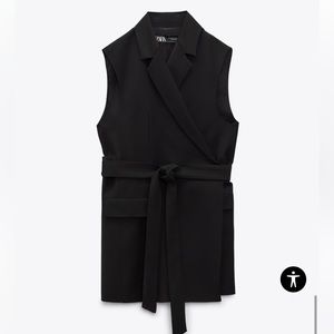 Zara Flowy Belted Vest
